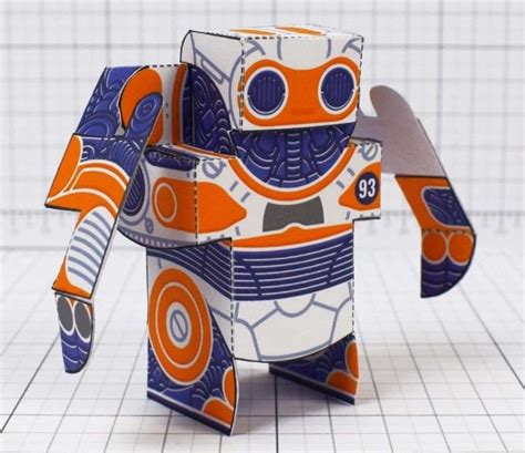 Papermau Simple Robot Paper Toy In Only One Sheet Of Paper By Fold