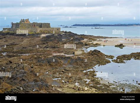 Coastal Scene Of Saint Malo Brittany France Stock Photo Alamy