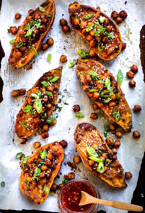 Miso Butter Sweet Potatoes With Roasted Chickpeas — My Diary Of Us