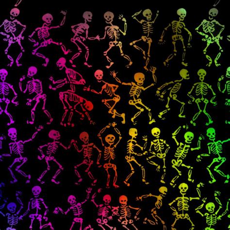 Dancing Skeleton Rainbow Pattern Crew