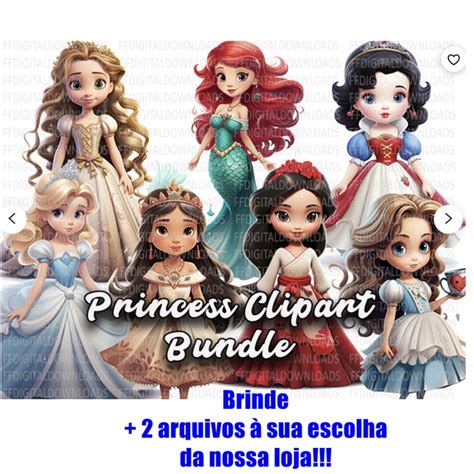 Kit Digital Princesas Elo7 Produtos Especiais