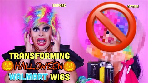 Transforming Halloween Walmart Wigs Jaymes Mansfield Youtube