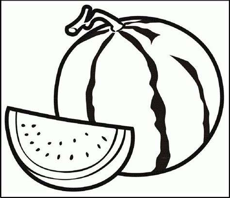 Watermelon Slice Coloring Page Fruit Coloring Pages Star Coloring