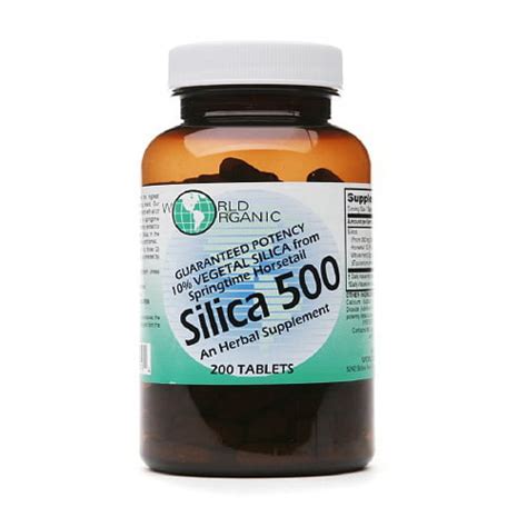 World Organic Silica 500 Herbal Supplement Tablets 200 Ea Walmart