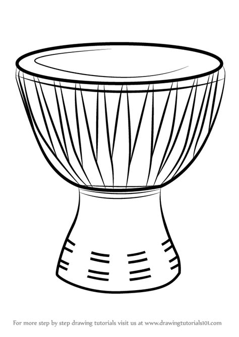 Learn How To Draw An African Drum Musical Instruments Step By Step