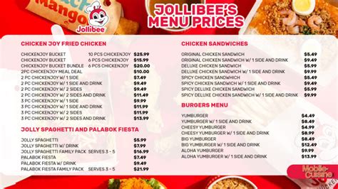 Jollibee Menu And Prices Discount Codes 2023