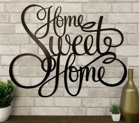 Home Sweet Home Metal Wall Sign Metal Wall Sign Metal Signs Decor