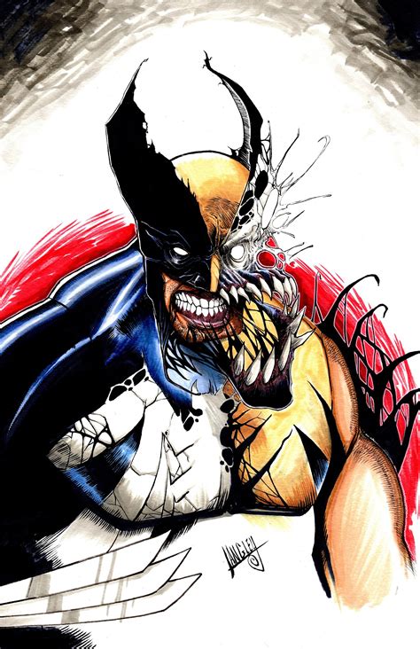 Venom Wolverine Mashup Signed 11x17 Art Print Etsy Wolverine Comic