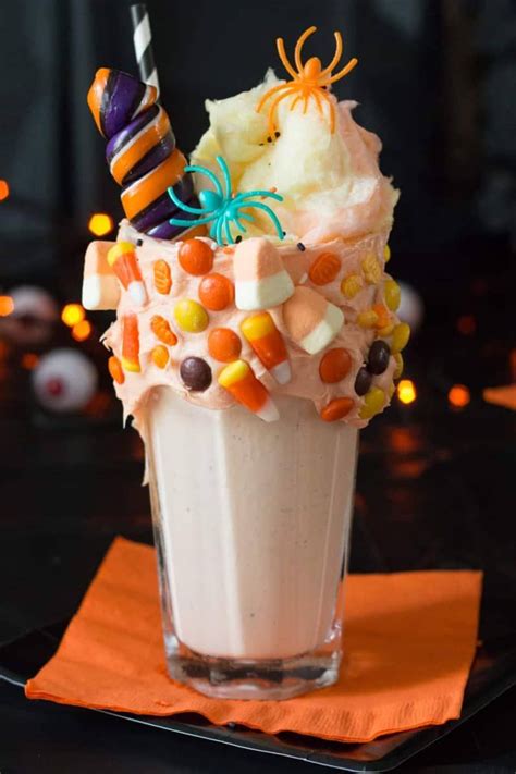 Scrape any ice cream from the sides of the blender with a rubber spatula. How-To Make a Halloween Inspired Milkshake | Recipe in ...