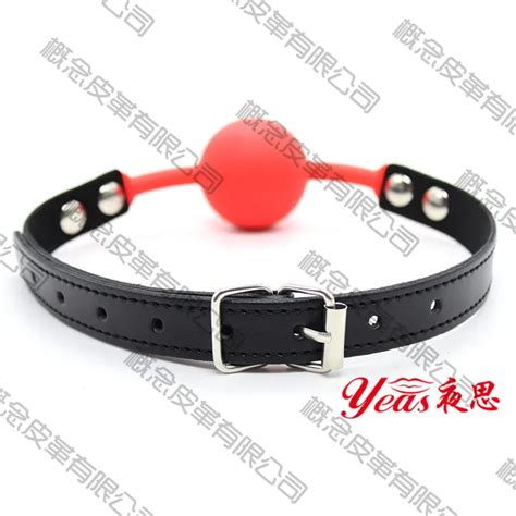 bondage restraints solid silicone red mouth ball gag with lock sex products toys for couples