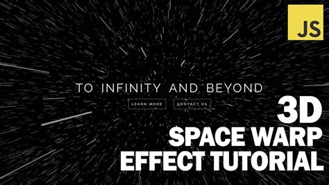 3d Space Warp Javascript Effect Threejs Tutorial Youtube