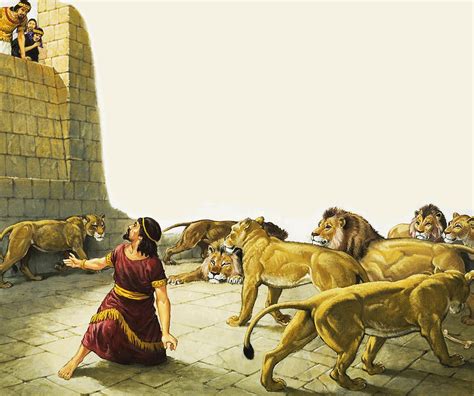 Daniel In The Lions Den Painting By English School