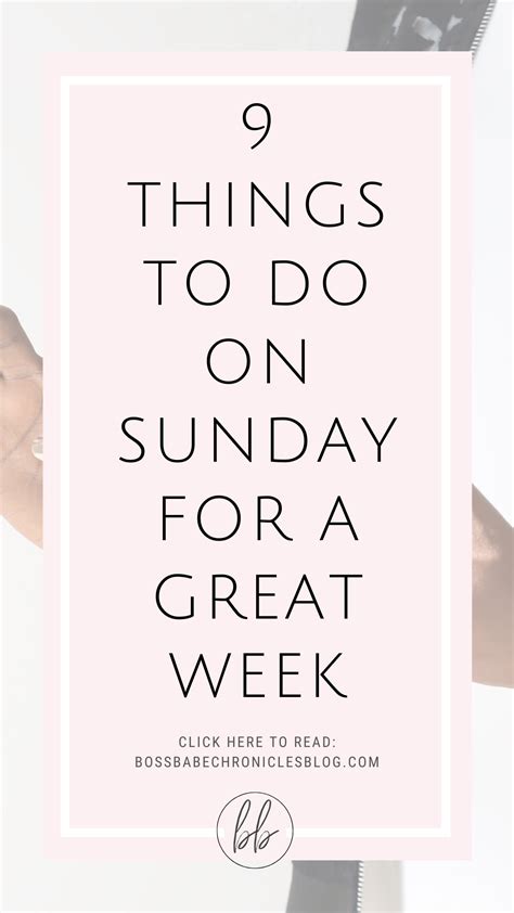 Sunday Habits For An Organized Week | Habits, Getting things done ...