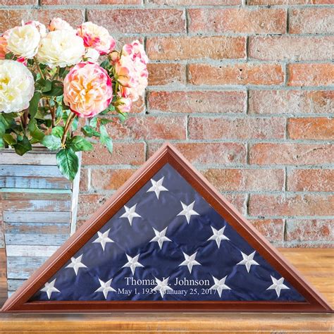 Personalized Memorial Flag Display Case Military Flag Display Etsy