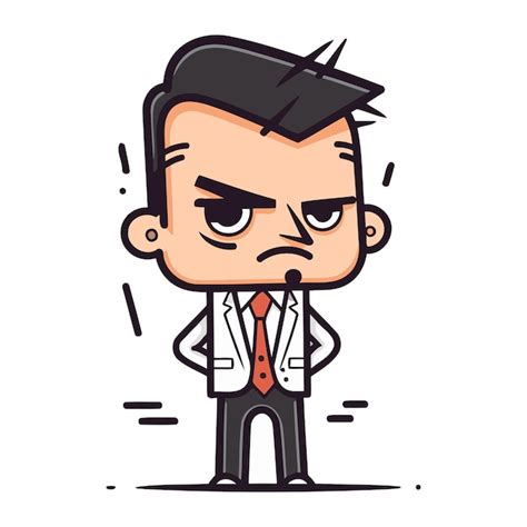 Premium Vector Angry Businessman Cartoon Vector Illustrationaaa