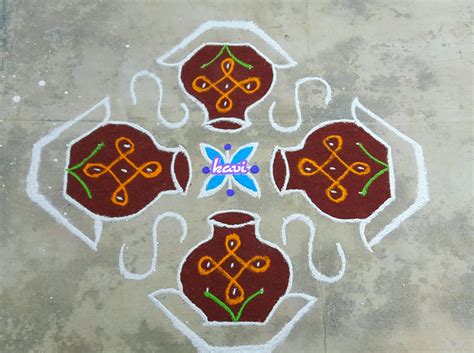 7 pulli 7 varisai kolam. Pot Kolam in 15 dots - Kolams of India