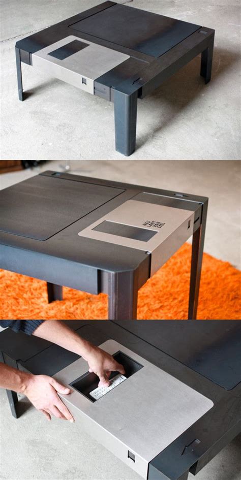 A Real Floppy Disk Shaped Table Geek Furniture Floppy
