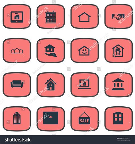 Vector Illustration Set Of Simple Property Icons Royalty Free Stock