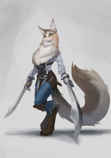 Rf Swift River A No Nonsense Tabaxi Fighter Characterdrawing