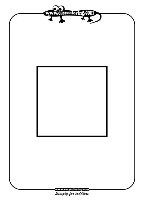 Square Simple Shapes Easy Coloring Pages For Toddlers