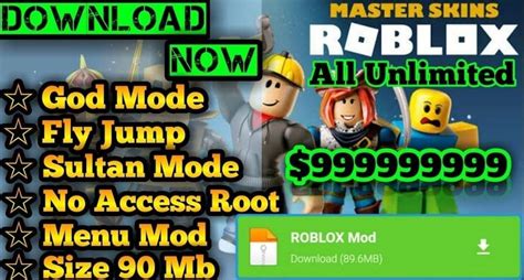 Roblox Mod Apk Mod Menu Unlocked Everything Unlimited Robux
