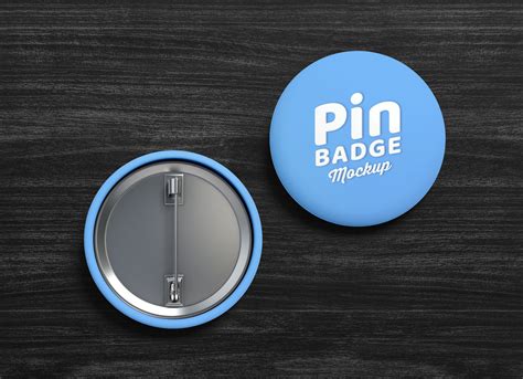 Compatible With Affinity Designer Pin Back Button Badge Mockup Round