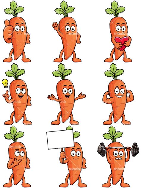 Carrot Mascot Hugging Heart Icon Cartoon Vector Clipart Friendlystock