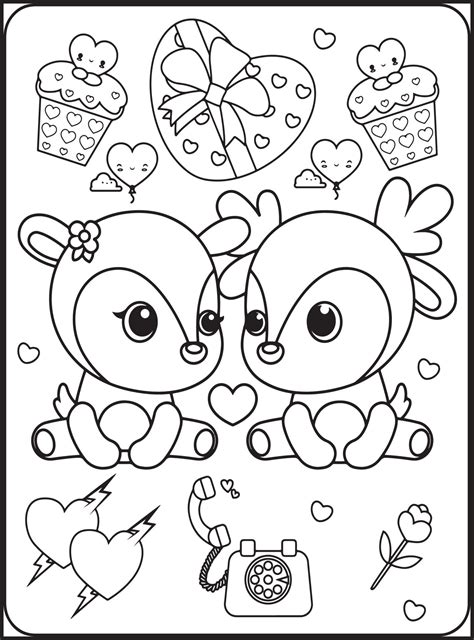 Desenhos Para Colorir Dia Dos Namorados Para Crianças 16924996 Vetor No