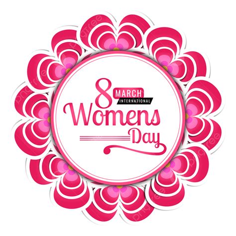 Happy Womens Day Typography With 8 March Illustration Vector Happy