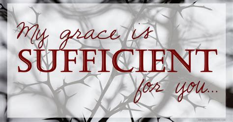 My Grace Is Sufficient For You