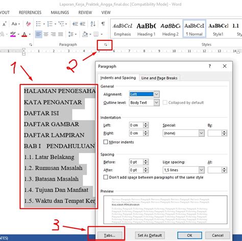 Cara Membuat Daftar Isi Ms Word Otomatis Manual Pakar Dokumen