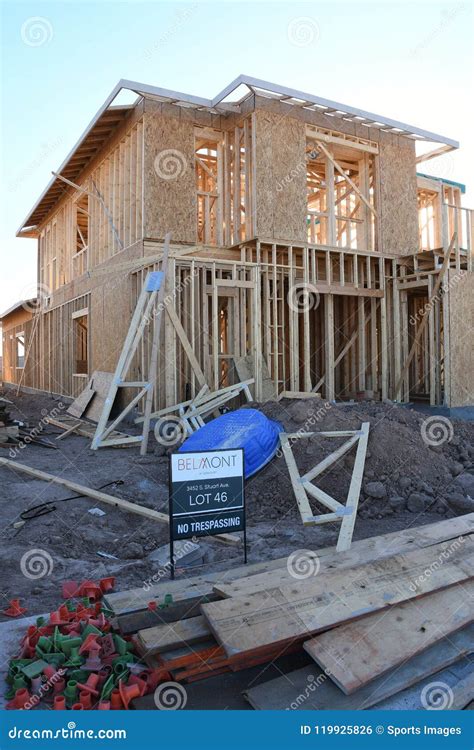 New Home Construction Framing In The Southwest Editorial Photo Image