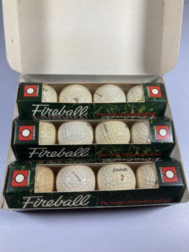 Vintage Chemold Fireball 2 Golf Balls Original Sleeves Nos Made In Usa