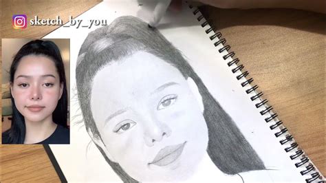 Pencil Drawing Tiktoker Bella Poarch Drawing Face Most Popular
