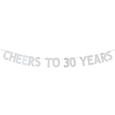 Buy Cheers To 30 Years Banner Happy 30th Birthday Party Bunting Sign