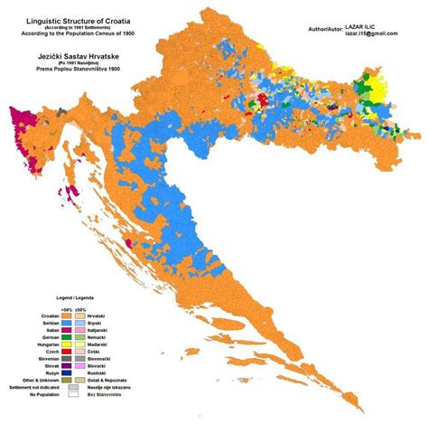 Languages spoken in 1900 Croatia | Cartography map, Croatia map