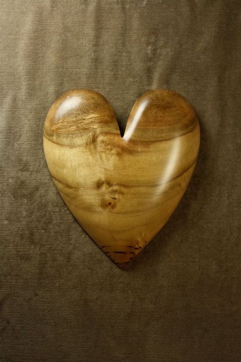 A Myrtlewood Wood Heart Home Wall Decor Wood Carving T The Etsy