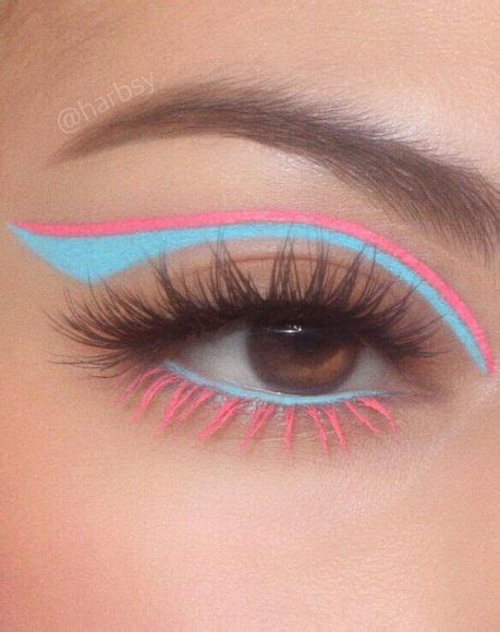 Creative Eye Makeup Art Ideas You Should Try Blue And Pink Cut Crease Inspired Liner