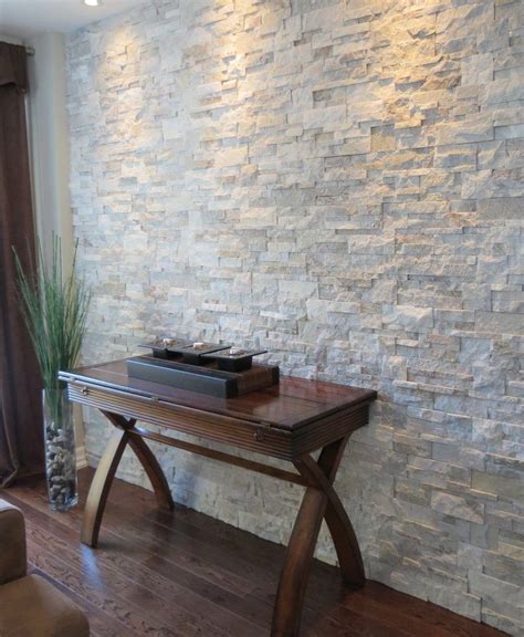 Stacked Stone Bedroom Wall