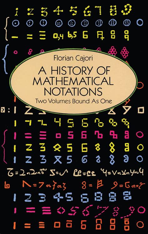 A History Of Mathematical Notations By Florian Cajori This Classic