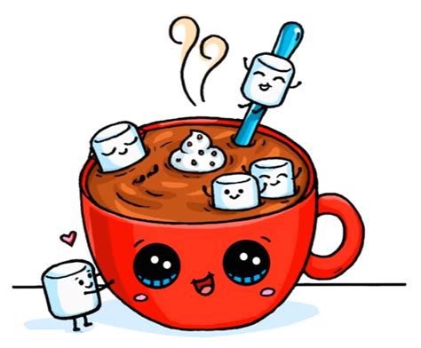 Hot Chocolate Cute Kawaii Drawings Kawaii Doodles Cute Drawings