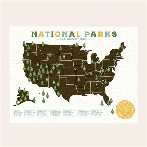 National Parks Explorer Map Road Trip Ideas Uncommon Goods