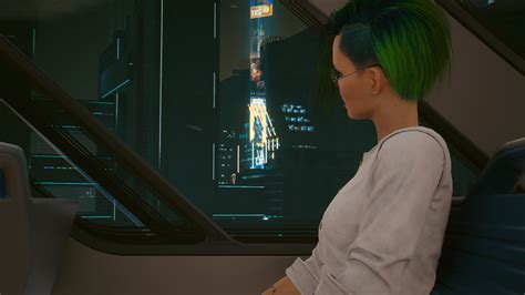 Science Fiction Women Cyberpunk 2077 Cyberpunk V Green Hair Women Video Game Girls Video