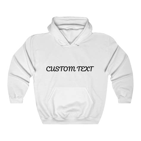 Custom Text Hoodie Your Text Here Blue Hoodie Personalized Etsy