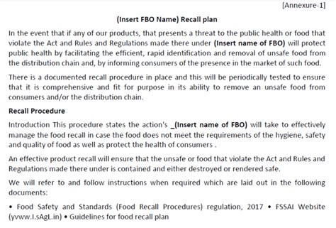 Free Pdf Food Recall Plan Hindi की पूरी जानकारी 2023
