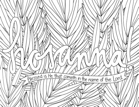 Hosanna! -- Coloring Page #8 in 2020