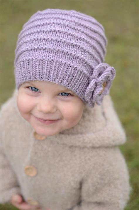 Knitted Girls Winter Hat Toddler Girl Knit Beanie Etsy Girls Winter