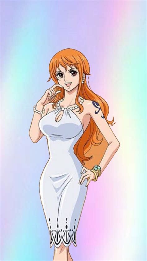 Nami Anime Girl Sexy One Piece Dress 750x1334 Wallpaper