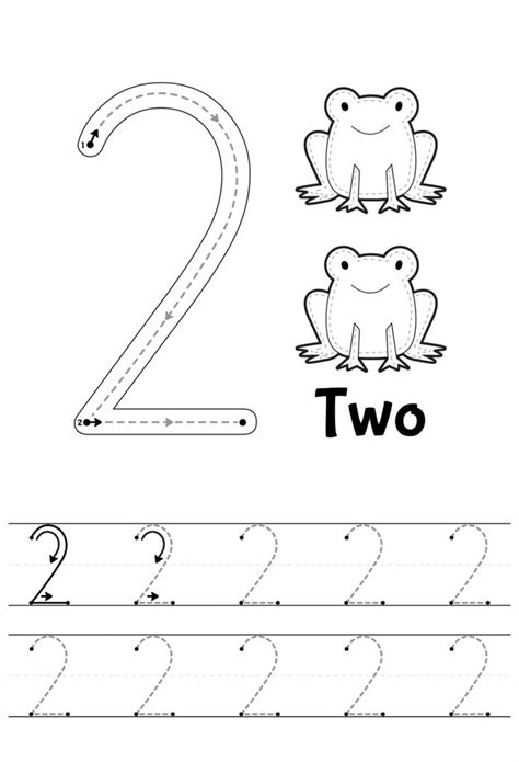 Printable Number 2 Worksheet For Preschoolers