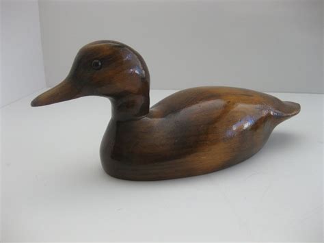 Hand Made Decorative Wood Duck Decoy Signed By Artist Etsy Wood